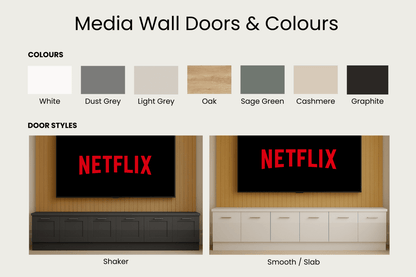 Tall Media Wall Entertainment Base Unit - For Up to 130" TVs 2 - Online Bedrooms