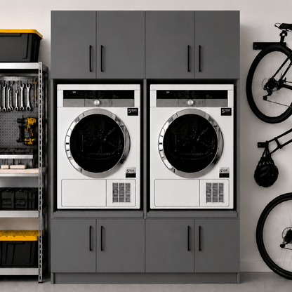 Twin Washer & Dryer Appliance Cabinet Set 7 - Online Bedrooms