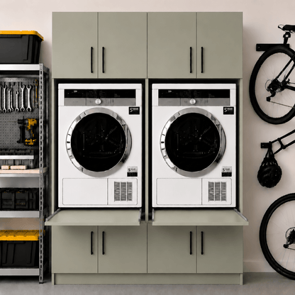 Twin Washer & Dryer Appliance Cabinet Set 12 - Online Bedrooms