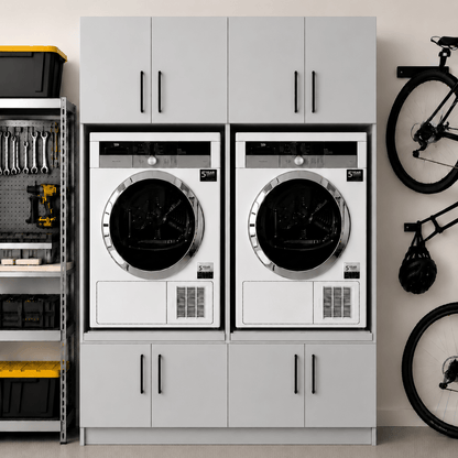 Twin Washer & Dryer Appliance Cabinet Set 3 - Online Bedrooms