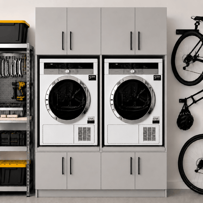 Twin Washer & Dryer Appliance Cabinet Set 1 - Online Bedrooms