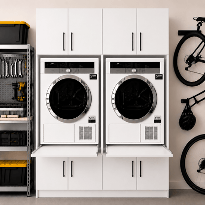 Twin Washer & Dryer Appliance Cabinet Set 14 - Online Bedrooms