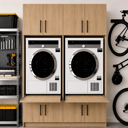 Twin Washer & Dryer Appliance Cabinet Set 10 - Online Bedrooms