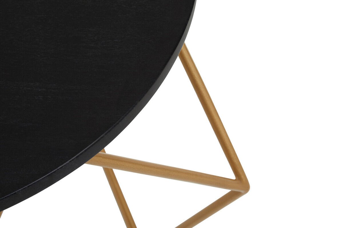 Varana Black Marble Round Coffee Table with Gold Finish Frame 9 - Online Bedrooms