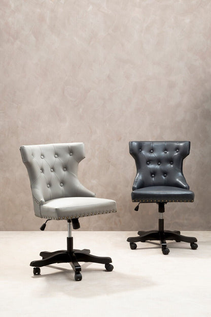 Walson Black Leather Effect Home Office Chair 4 - Online Bedrooms