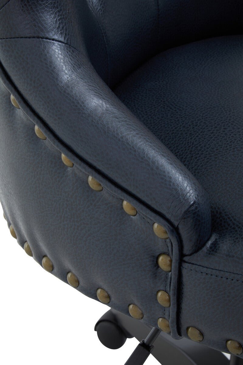 Walson Black Leather Effect Home Office Chair 13 - Online Bedrooms