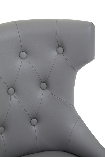 Walson Grey Leather Effect Home Office Chair 14 - Online Bedrooms