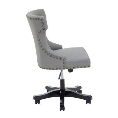 Walson Grey Leather Effect Home Office Chair 2 - Online Bedrooms