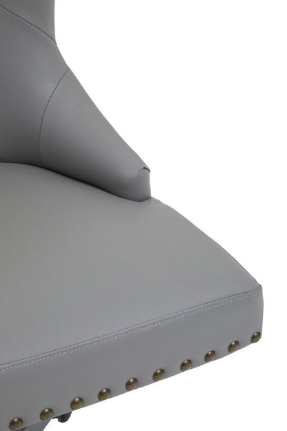 Walson Grey Leather Effect Home Office Chair 15 - Online Bedrooms
