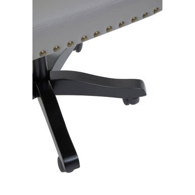 Walson Grey Leather Effect Home Office Chair 6 - Online Bedrooms