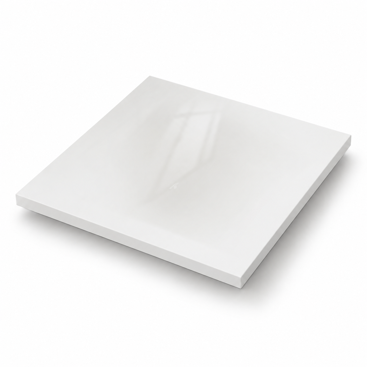 White (Gloss) Colour Sample in a premium angled view on a white background