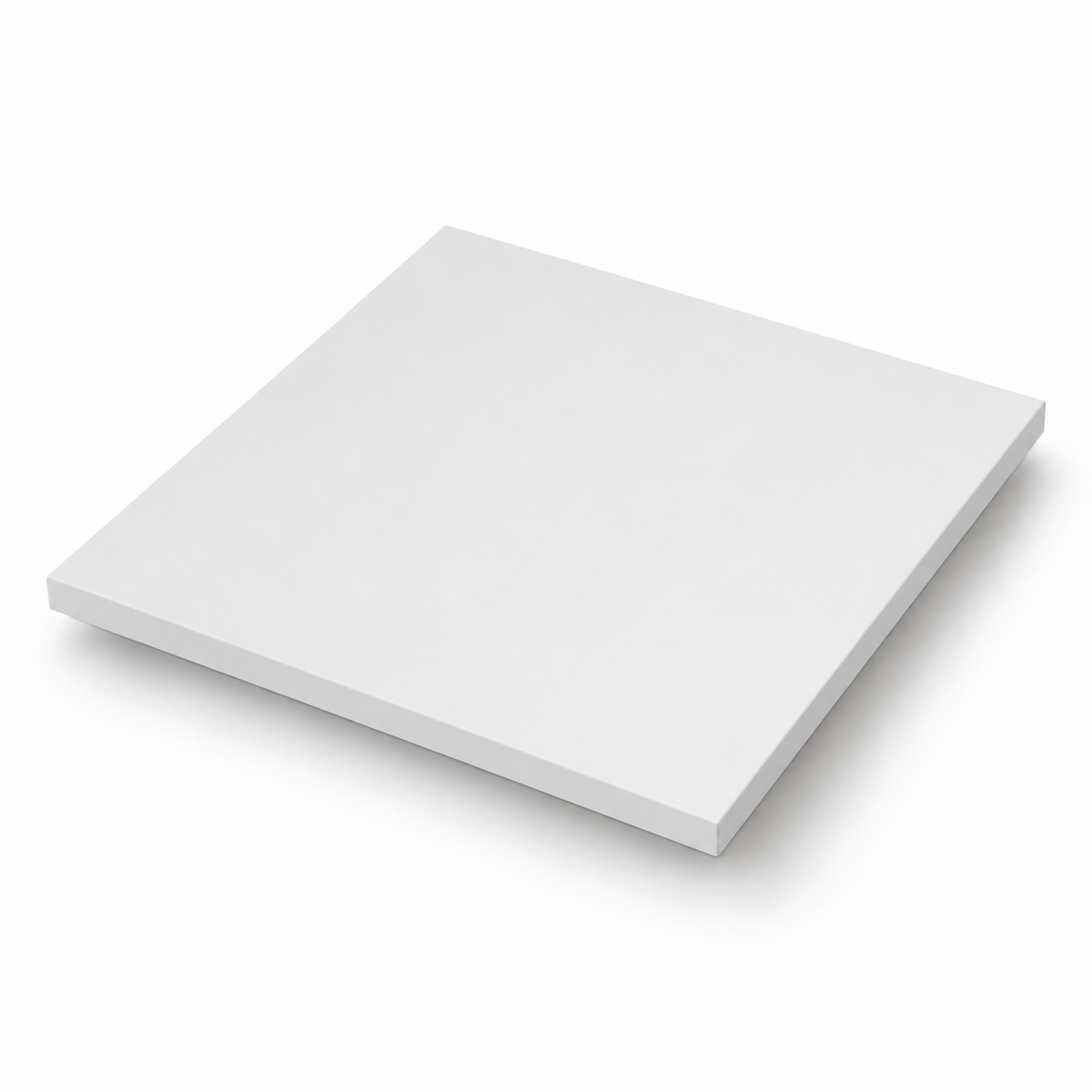 White (Matt) Colour Sample in a premium angled view on a white background