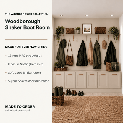 Woodborough Shaker Boot Room Furniture 2 - Online Bedrooms