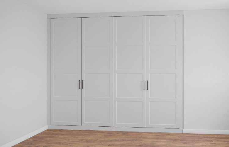 4-panel shaker fitted wardrobe doors