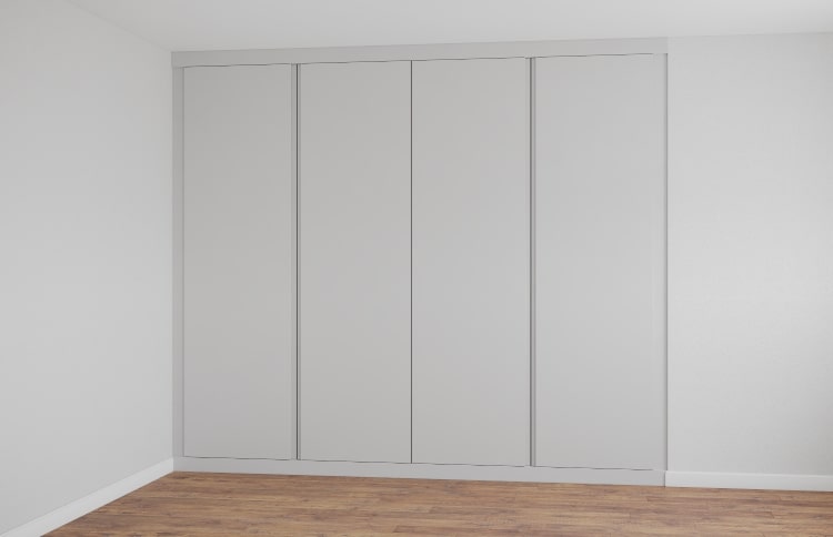 modern handleless fitted wardrobe doors