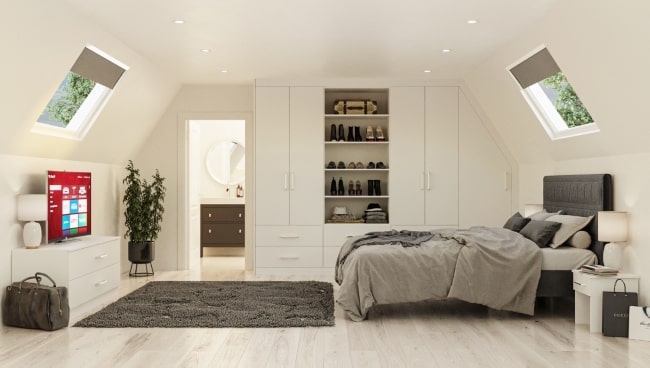 sloping roof wardrobes