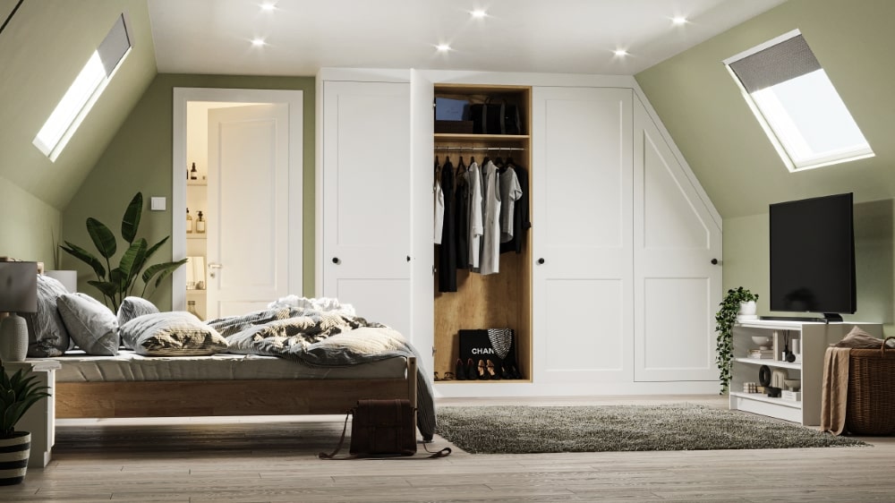 angled fitted wardrobe
