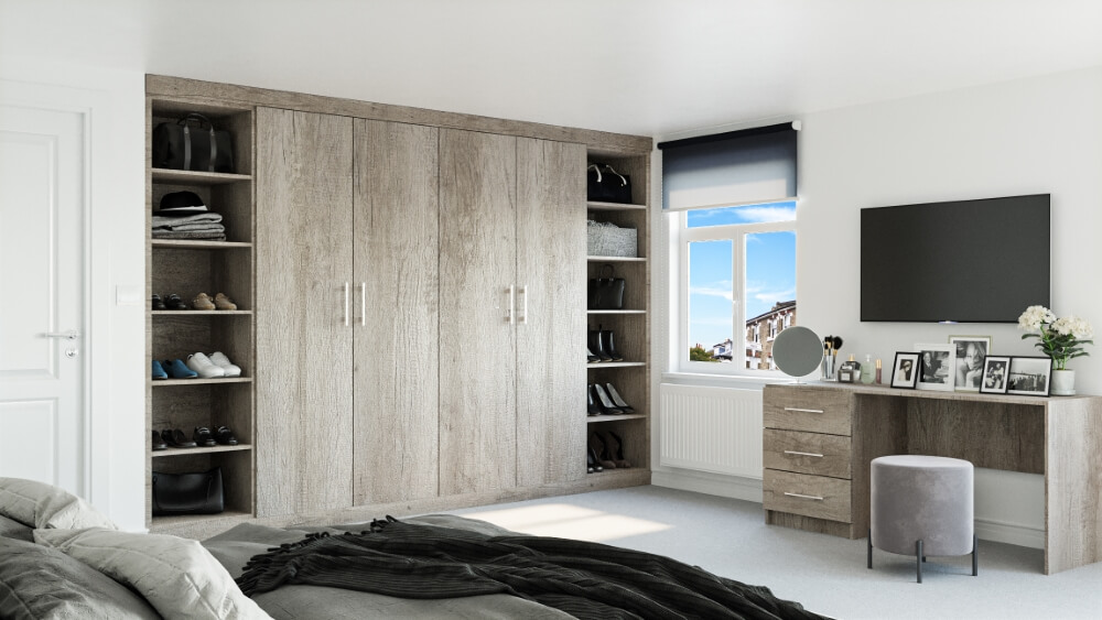 grey oak fitted wardrobe