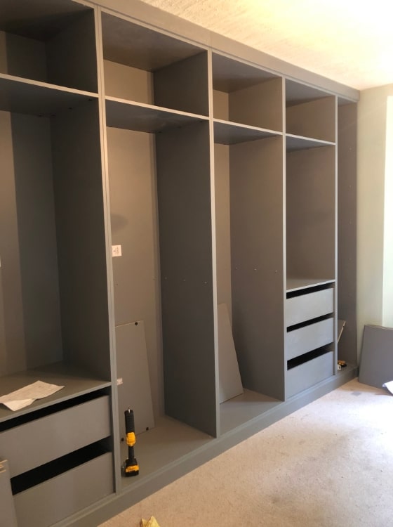 installing fitted wardrobes