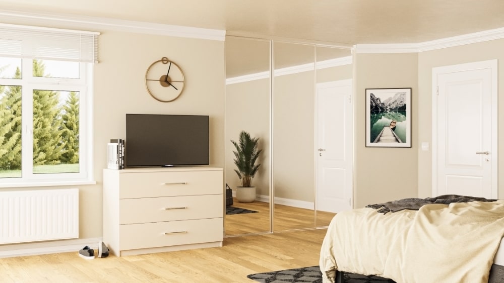 fitted wardrobe with sliding doors