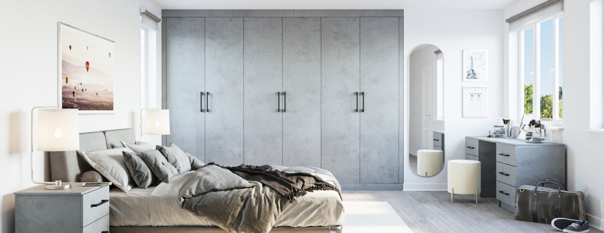 concrete fitted wardrobe