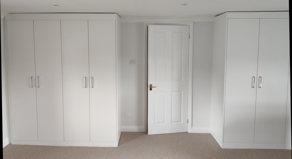 white fitted wardrobes